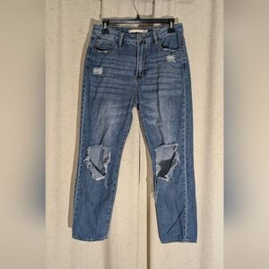 !it Jeans Distressed Boyfriend Jeans in Blue